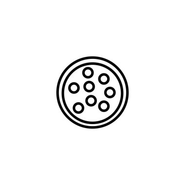 Pizza simgesi illüstrasyon element tasarımı