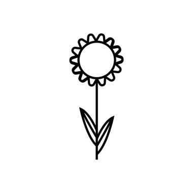 ayçiçeği ikonu illüstrasyon element tasarımı
