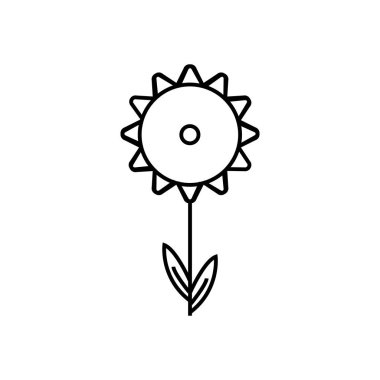 ayçiçeği ikonu illüstrasyon element tasarımı