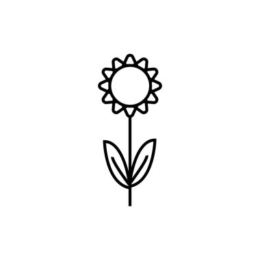 ayçiçeği ikonu illüstrasyon element tasarımı