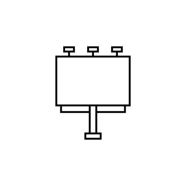 billboard simgesi illüstrasyon element tasarımı