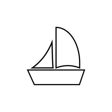 yelkenli ikonu illüstrasyon unsuru tasarımı