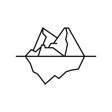 Buzul simgesi illüstrasyon unsuru tasarımı