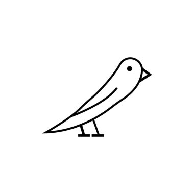 kuş simgesi illüstrasyon element tasarımı