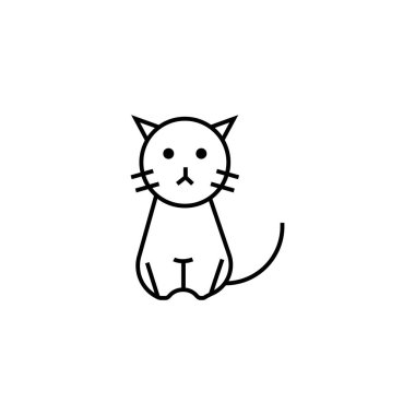 kedi simgesi illüstrasyon element tasarımı