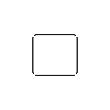 kare simge çizimi ögesi tasarımı