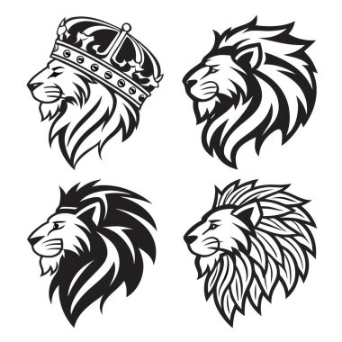 aslan logo vektör şablonu tasarımı