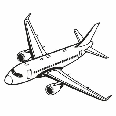Uçak yolculuğu simgesi izole edildi