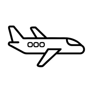 düzlem simgesi, vektör illüstrasyonu