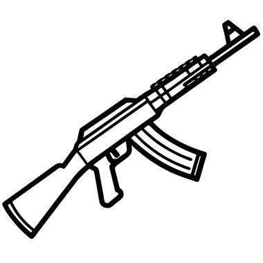 Bir tüfek simgesinin vektör çizimi