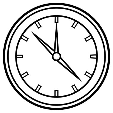 Saat simgesi. Web tasarımı için saat vektör simgesinin özet çizimi