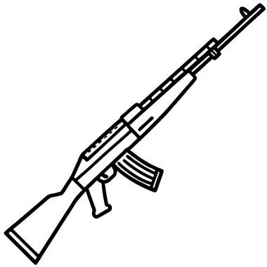 tüfek simgesi, vektör illüstrasyonu