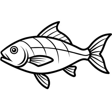 çizgi film balık kutsal kişilerin resmi, vektör çizim