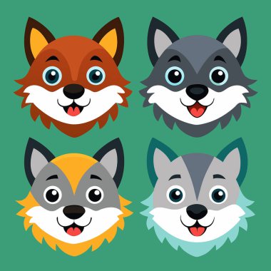 Çizgi film seti şirin tilki.