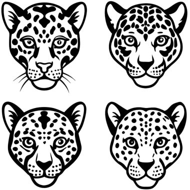 Vahşi Jaguar 'ın vektör kümesi