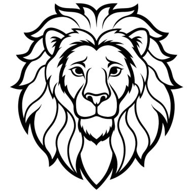 aslan başı vektör logosu