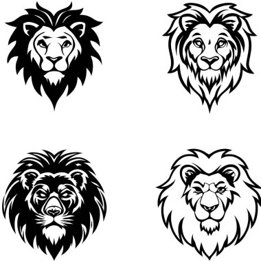 Aslan baş logo tasarımı