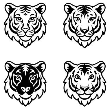 Kaplan baş simge vektör