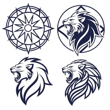 Dövmeli vektör logosu. dövme logo şablonu.