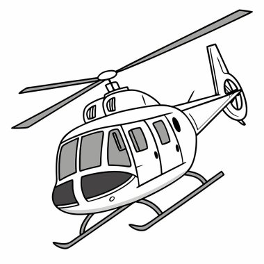 Helikopter simgesi. Vektör çizim