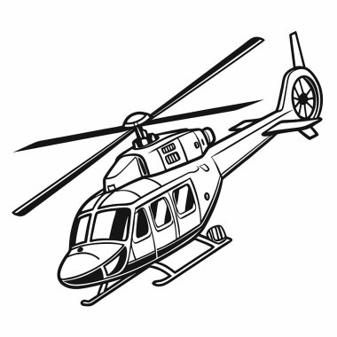 Helikopter beyaz arka planı
