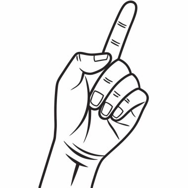 el işaret parmağı yukarıya