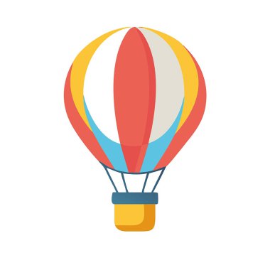 sıcak hava balon simge vektör çizim