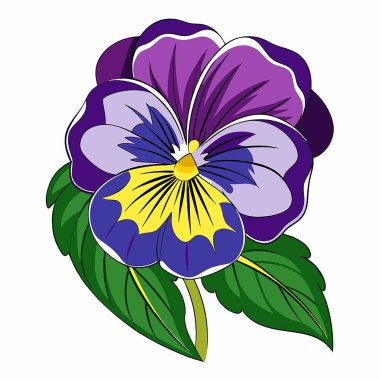 Renkli çiçek, illüstrasyon, beyaz arkaplanda vektör