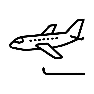 düzlem ikonu vektörü. İnce çizgi işareti. izole edilmiş sınır sembolü çizimi