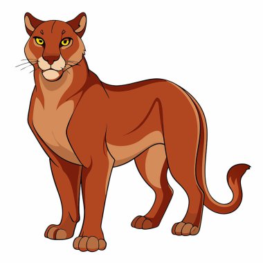 Kırmızı kedi çizgi filminin vektör çizimi