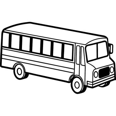 beyaz arkaplanda bus simgesi