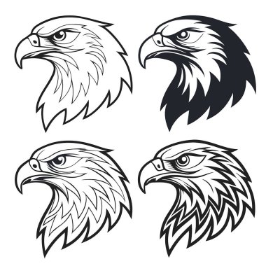 siyah ve beyaz kartal logosu tasarımı