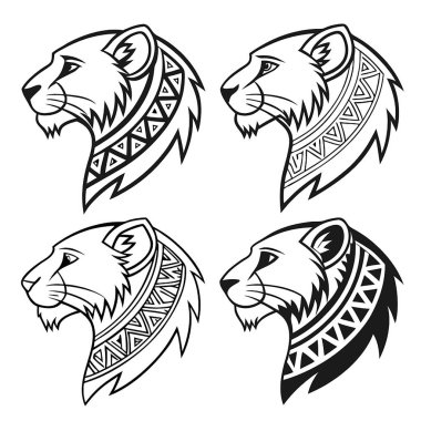 Afrika kabilesinin kaplan başı.