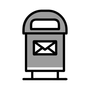 E- posta izole edilmiş ikon vektör illüstrasyon tasarımı içeren zarf