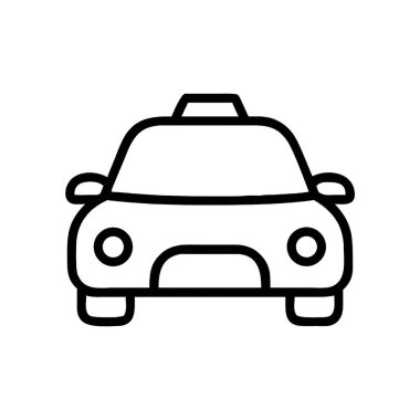 araba simgesi vektörü beyaz arkaplanda izole edildi, araç şeffaf işareti