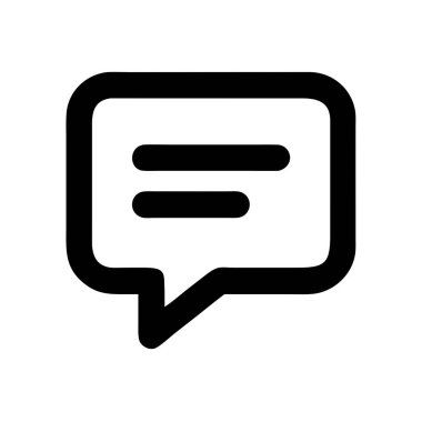 baloncuk sohbet ileti simgesi ana hat biçiminde