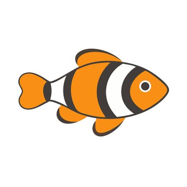 balık simgesi vektör illüstrasyonu