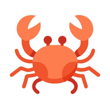 Yengeç ikonu. Basit resimleme