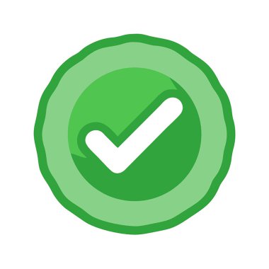 Web ve mobil uygulama tasarımınız için beyaz arkaplanda izole edilmiş işaret simgesi vektörünü işaretle, tik işareti logo kavramı