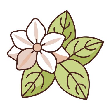 Çiçek ikonu. vektör renk çizimi