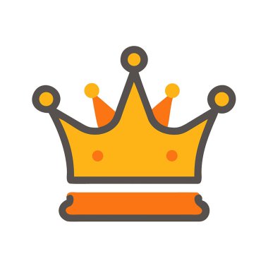 Taç simgesi beyaz arka plan üzerinde