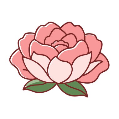 Güzel çiçek ve yapraklar dekoratif