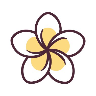 çiçek yaprakları süsleme simgesi ana hatları biçiminde