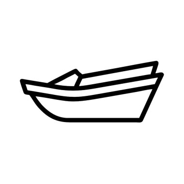 tekne vektörü ince çizgi simgesi