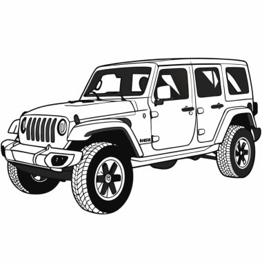 Beyaz arka planda vektör vagon. Siyah siluet. araba simgesi