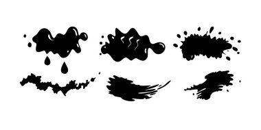 Bir dizi grunge mürekkebi sıçradı.