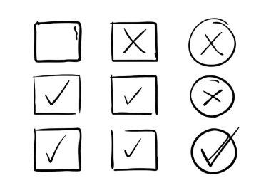 El çizimi işaret seti. İşaretle, işaretle ve işaretle. vektör illüstrasyonu.