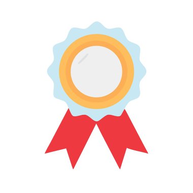 madalya vektörü düz renk simgesi