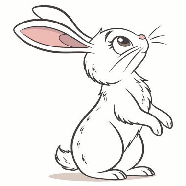 Büyük gözlü çizgi film tavşanı.