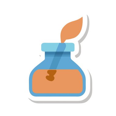 düz renk tarzı çizgi film çay bardağı